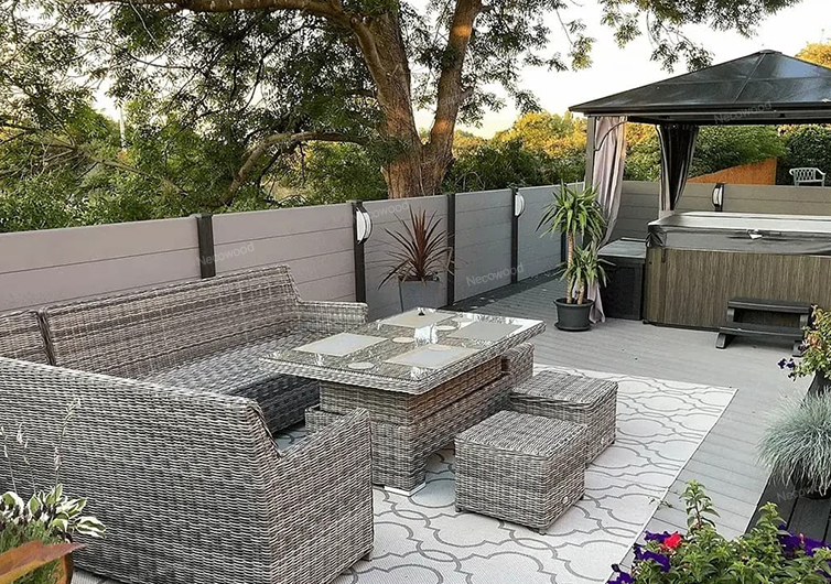 Necowood lança painéis de vedação WPC para espaços externos elegantes e duradouros