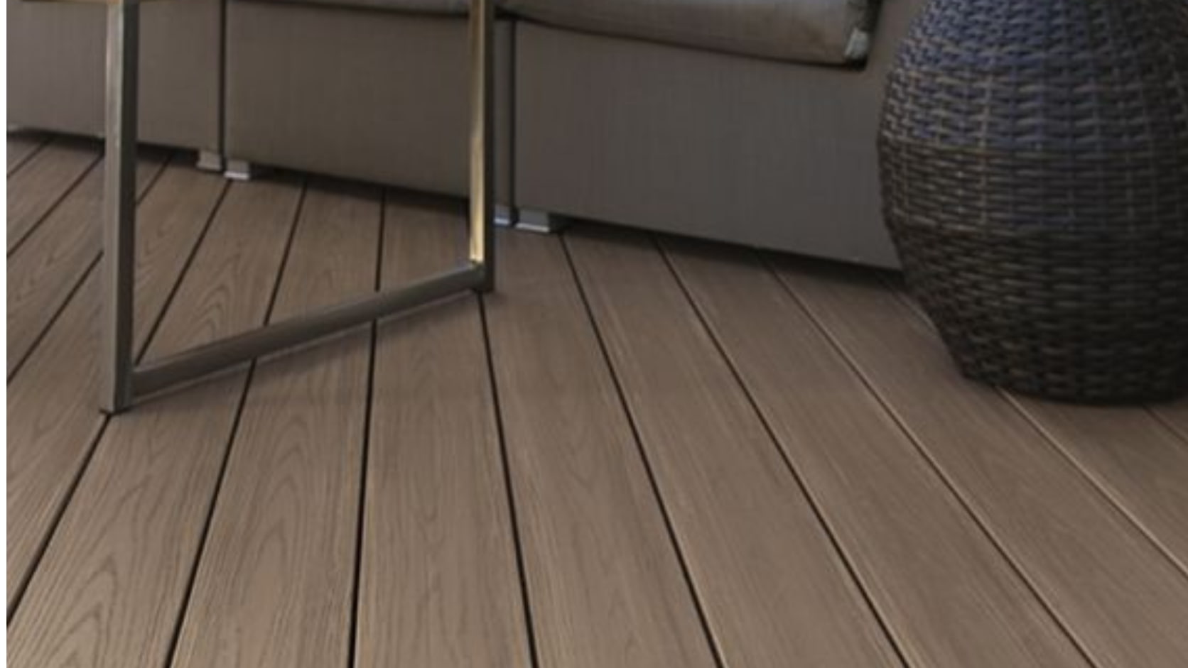 Close-up of 3D embossed surface texture on Necowood ASA decking